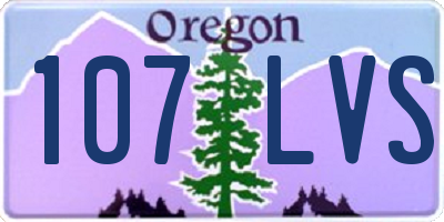 OR license plate 107LVS