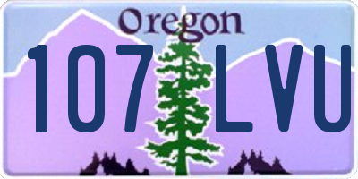 OR license plate 107LVU