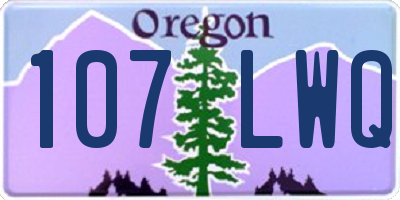 OR license plate 107LWQ