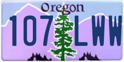 OR license plate 107LWW