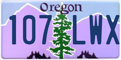 OR license plate 107LWX