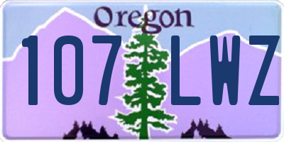 OR license plate 107LWZ