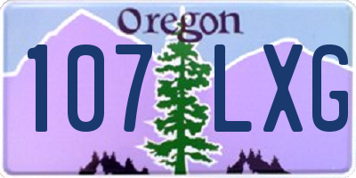 OR license plate 107LXG