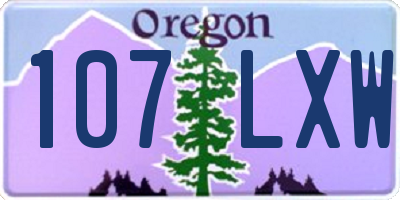 OR license plate 107LXW