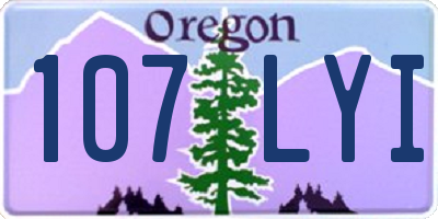 OR license plate 107LYI