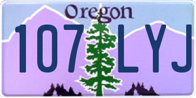 OR license plate 107LYJ