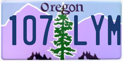 OR license plate 107LYM