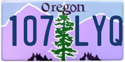 OR license plate 107LYQ
