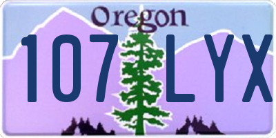 OR license plate 107LYX