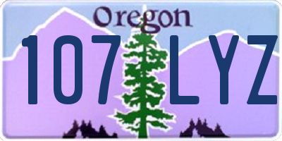 OR license plate 107LYZ