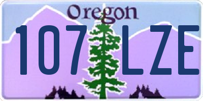 OR license plate 107LZE