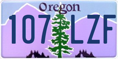 OR license plate 107LZF