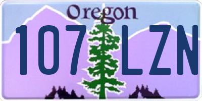 OR license plate 107LZN