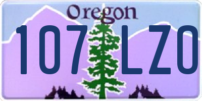 OR license plate 107LZO