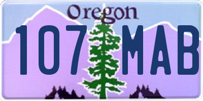 OR license plate 107MAB