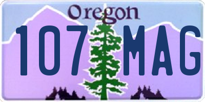 OR license plate 107MAG