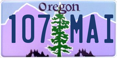 OR license plate 107MAI