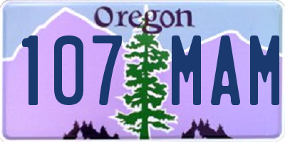 OR license plate 107MAM