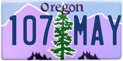 OR license plate 107MAY