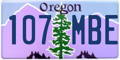 OR license plate 107MBE