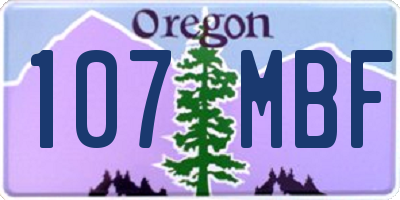 OR license plate 107MBF