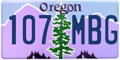 OR license plate 107MBG