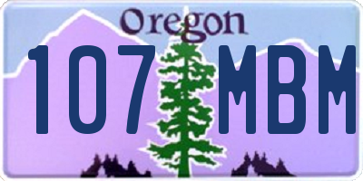 OR license plate 107MBM