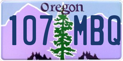 OR license plate 107MBQ