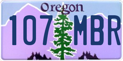 OR license plate 107MBR