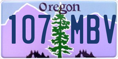 OR license plate 107MBV