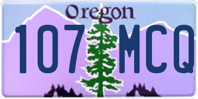 OR license plate 107MCQ