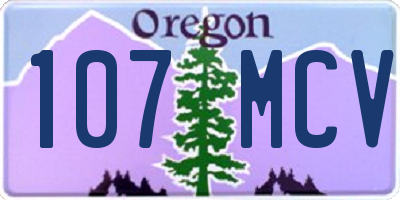 OR license plate 107MCV