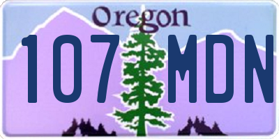 OR license plate 107MDN