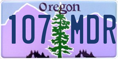 OR license plate 107MDR