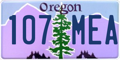 OR license plate 107MEA