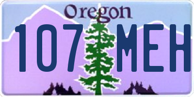 OR license plate 107MEH