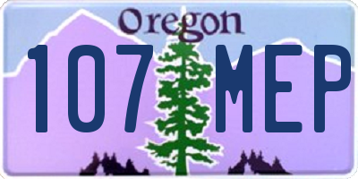 OR license plate 107MEP