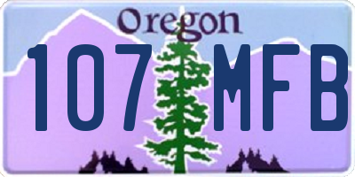 OR license plate 107MFB