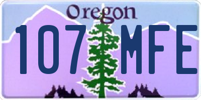 OR license plate 107MFE