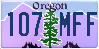 OR license plate 107MFF