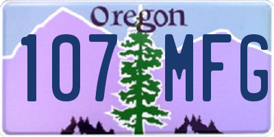 OR license plate 107MFG