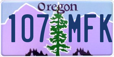 OR license plate 107MFK