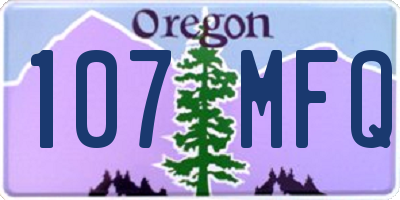 OR license plate 107MFQ