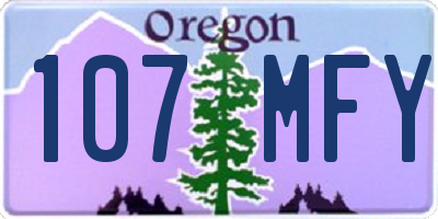 OR license plate 107MFY