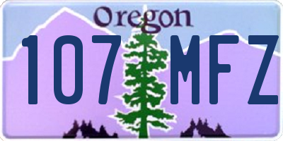 OR license plate 107MFZ