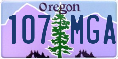 OR license plate 107MGA