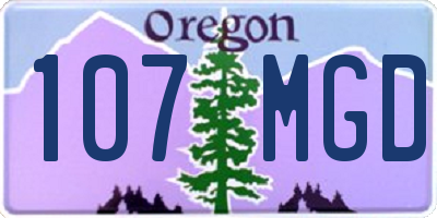 OR license plate 107MGD