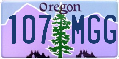 OR license plate 107MGG