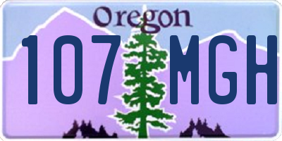 OR license plate 107MGH
