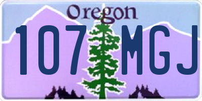 OR license plate 107MGJ